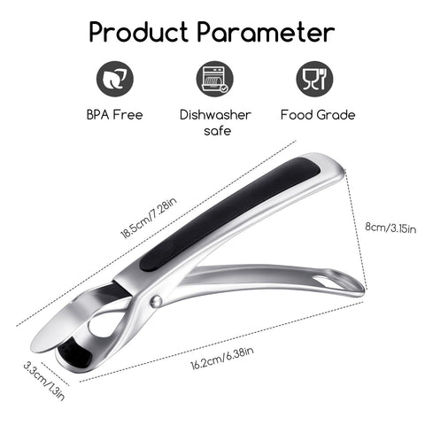 Solid 18/8 stainless steel SOLEADER plate gripper for durable use