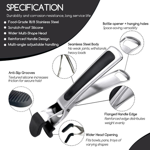 SOLEADER plate gripper bakeware: handles irregular shapes without slipping.