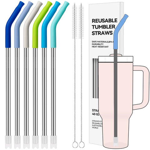 Soledea straight straw fits 40 oz Stanley Quencher for smooth sipping.