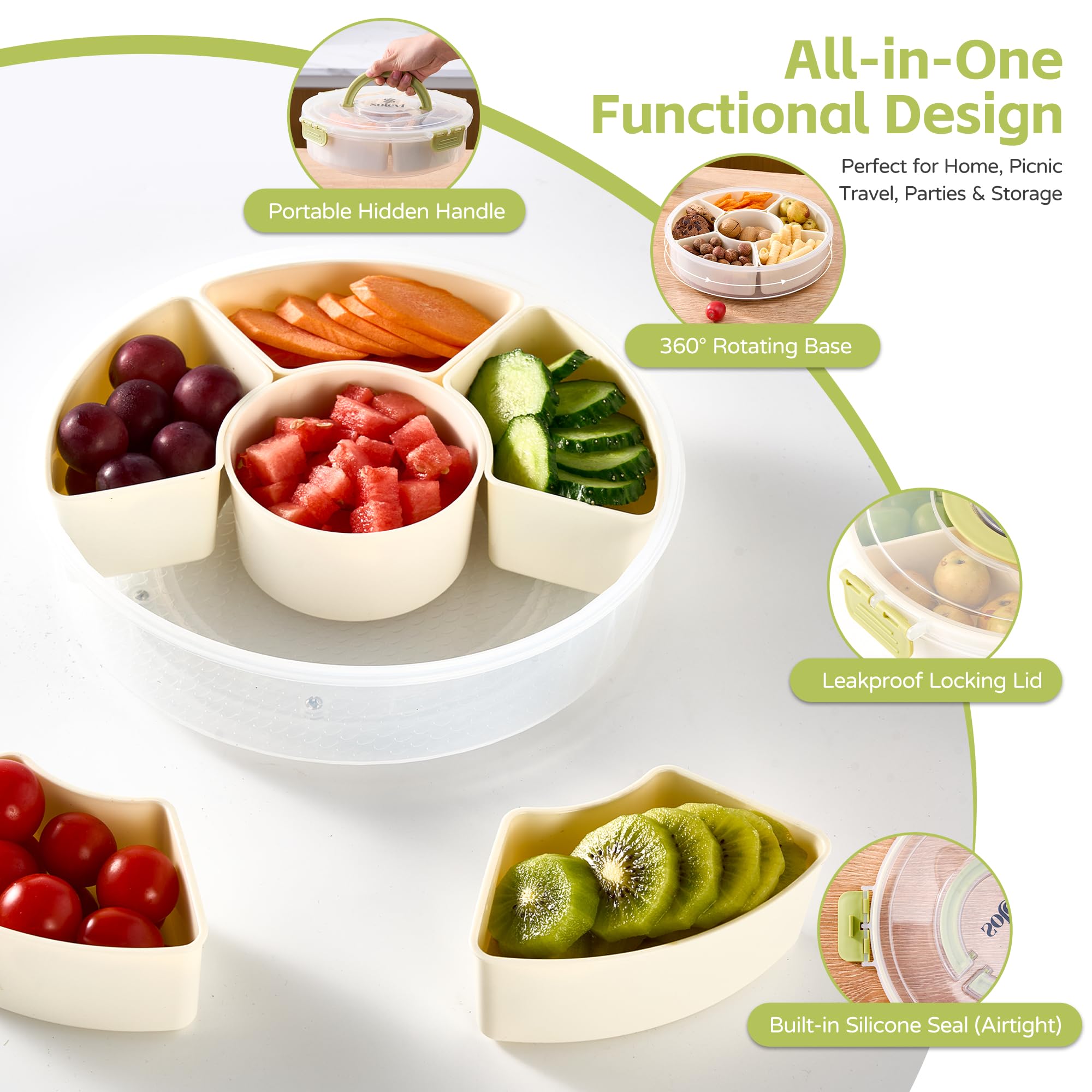 Solevi dishwasher-safe tray for quick, no-fuss cleanup.