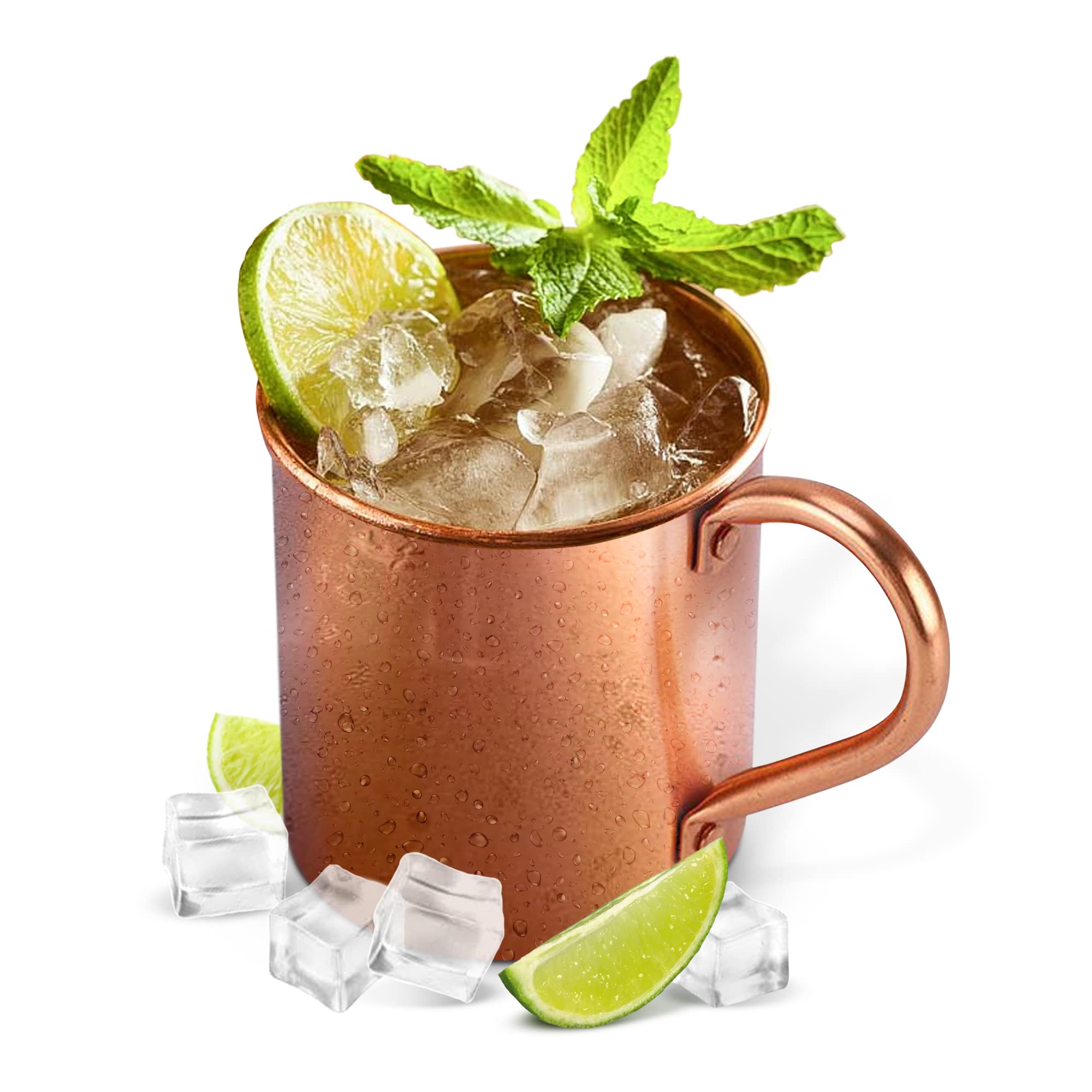 Solid Copper Moscow Mule Mug 16oz ready for stylish home entertaining and authentic presentation.