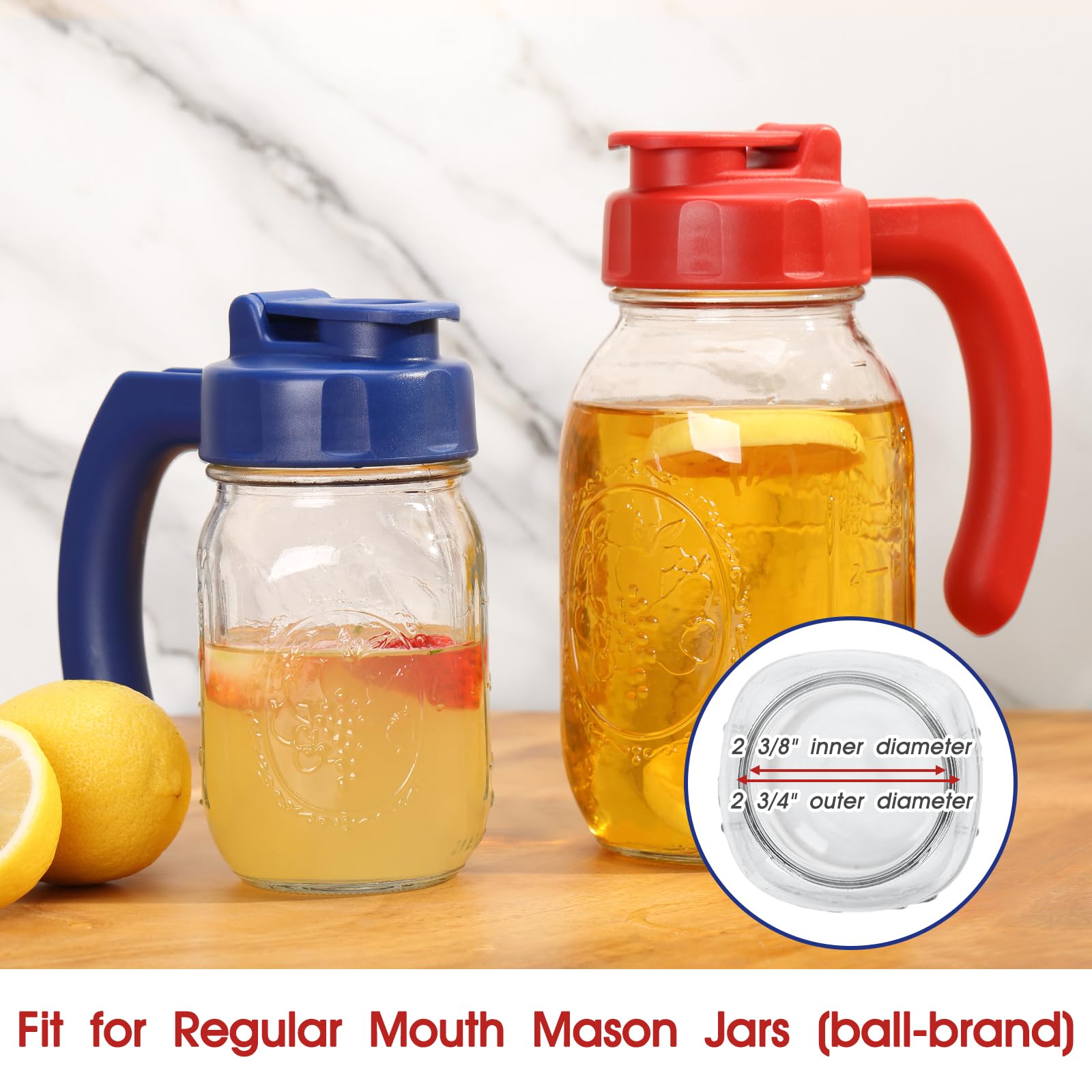 SOLIGT airtight seal improves freshness when sealing drinks in regular mouth jars.