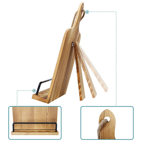 SOLIGT kitchen stand fits large cookbooks with smart sizing.