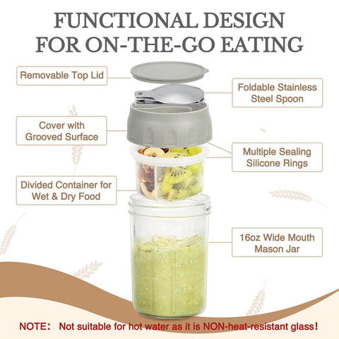 SOLIGT divided container for fruits and nuts keeps textures separate until serving.