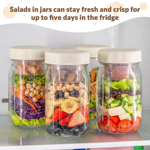 SOLIGT on-the-go salad jars ideal for picnics and lunches.