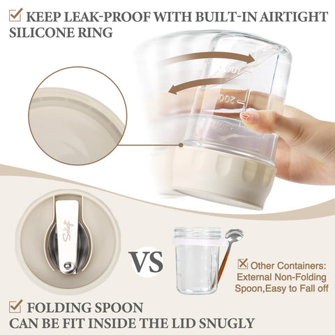 SOLIGT compact divider for yogurt or parfait prep and easy mixing.