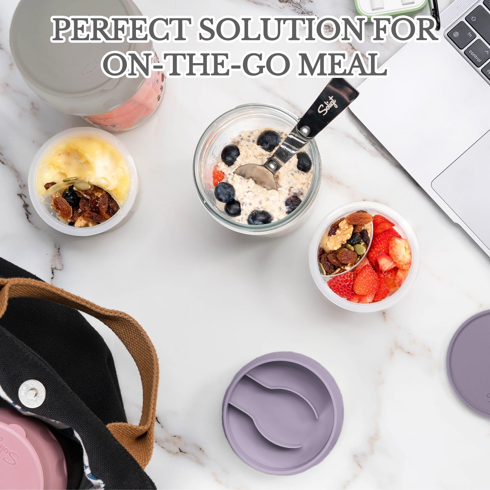 SOLIGT parfait-ready vessels versatile for oats, yogurt or salads.