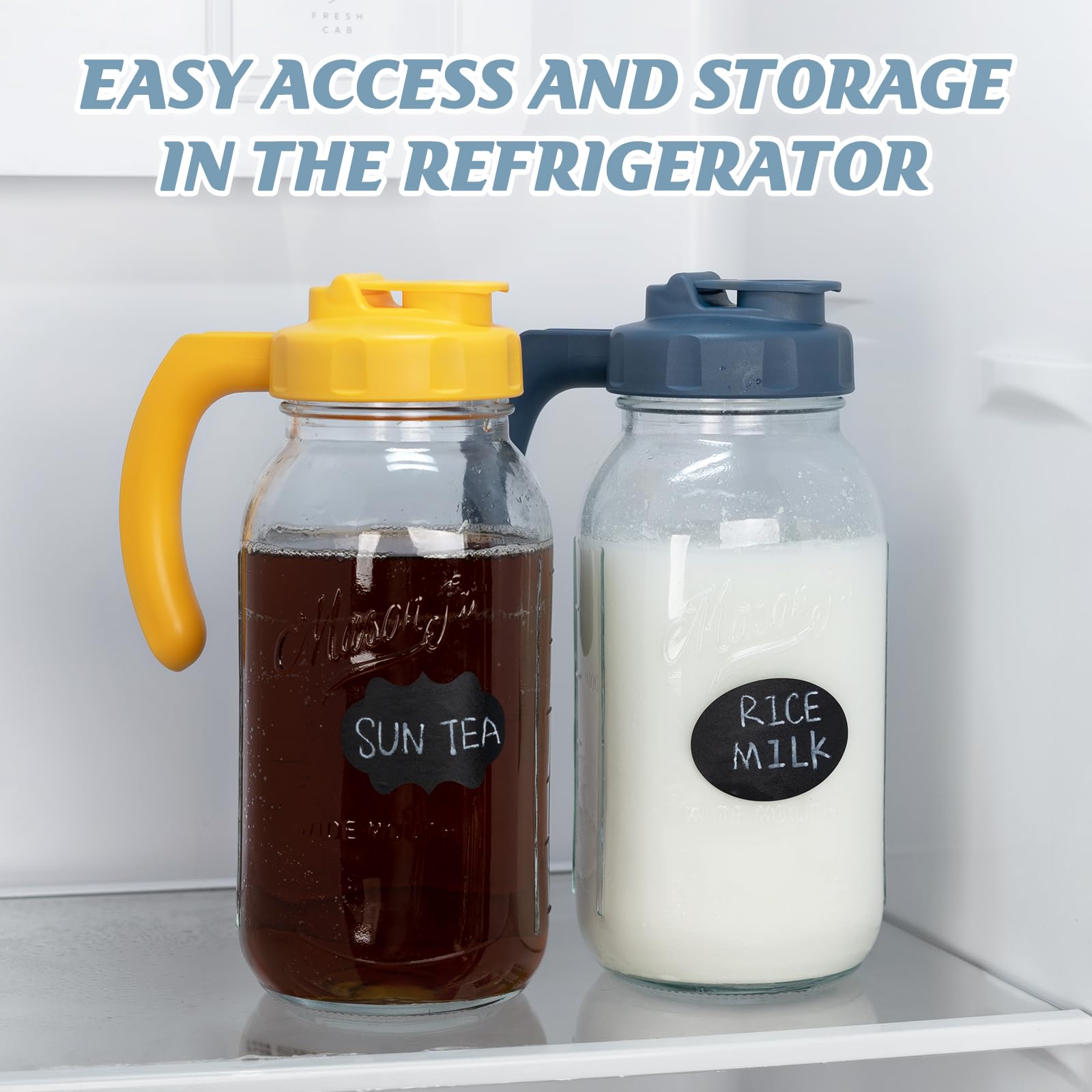 SOLIGT refrigerator-ready jar stored in the fridge for drinks.