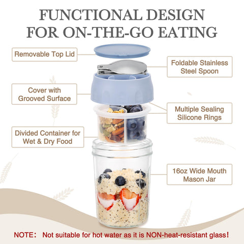 SOLIGT stackable design helps conserve fridge space during meal prep.