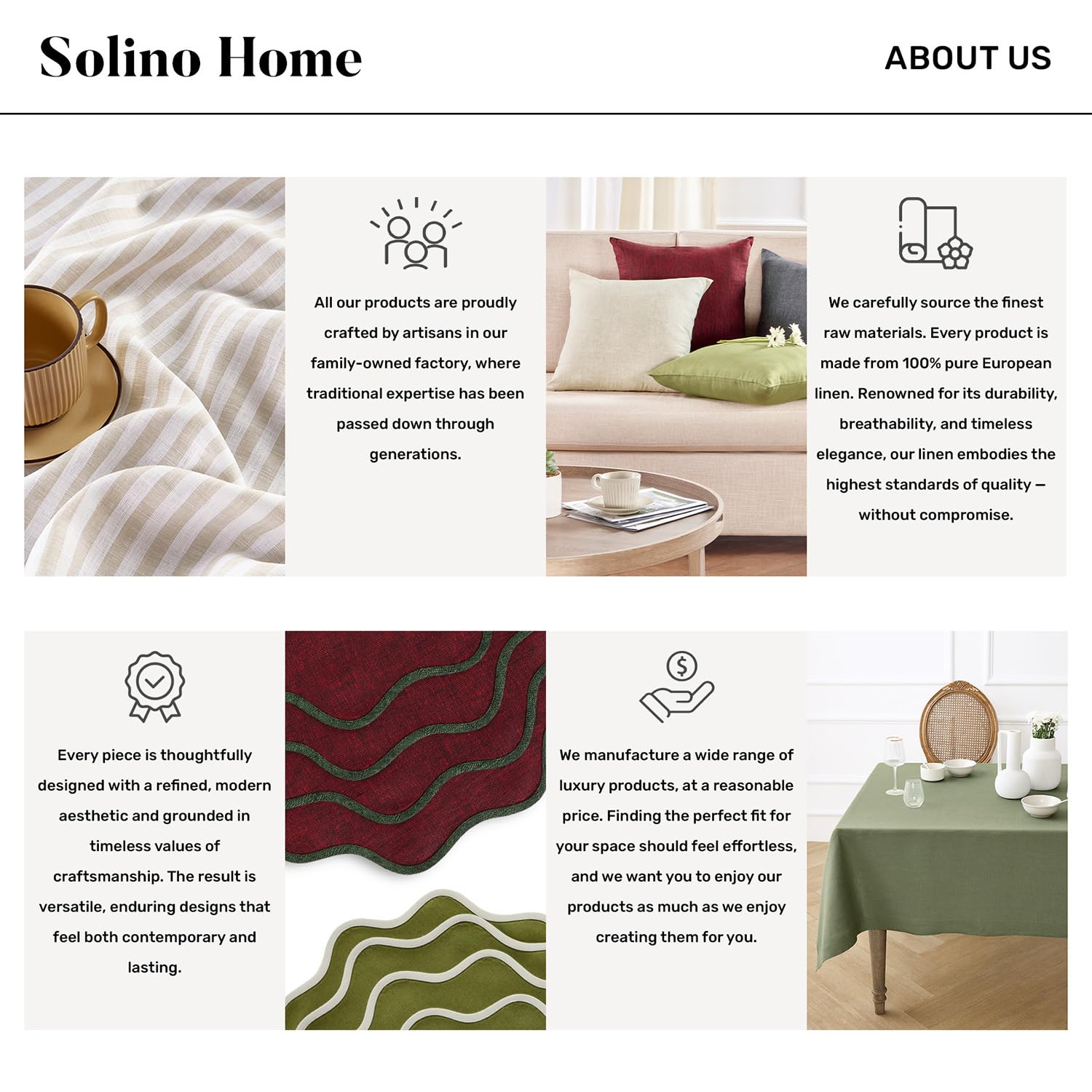 Solino Home hosting-ready red table runner creates inviting dining spaces.