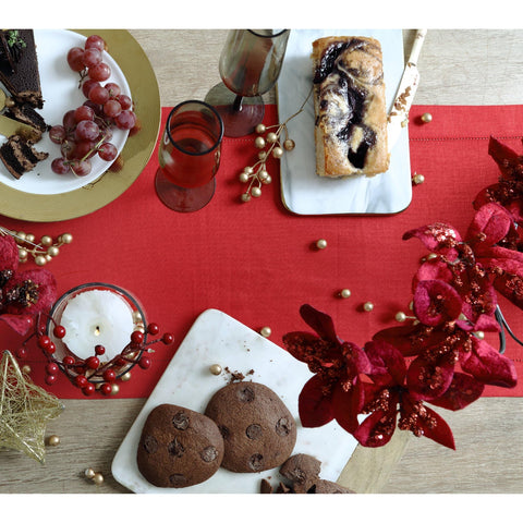 Solino Home 14x90 inch runner shown on an elegant dining setup.