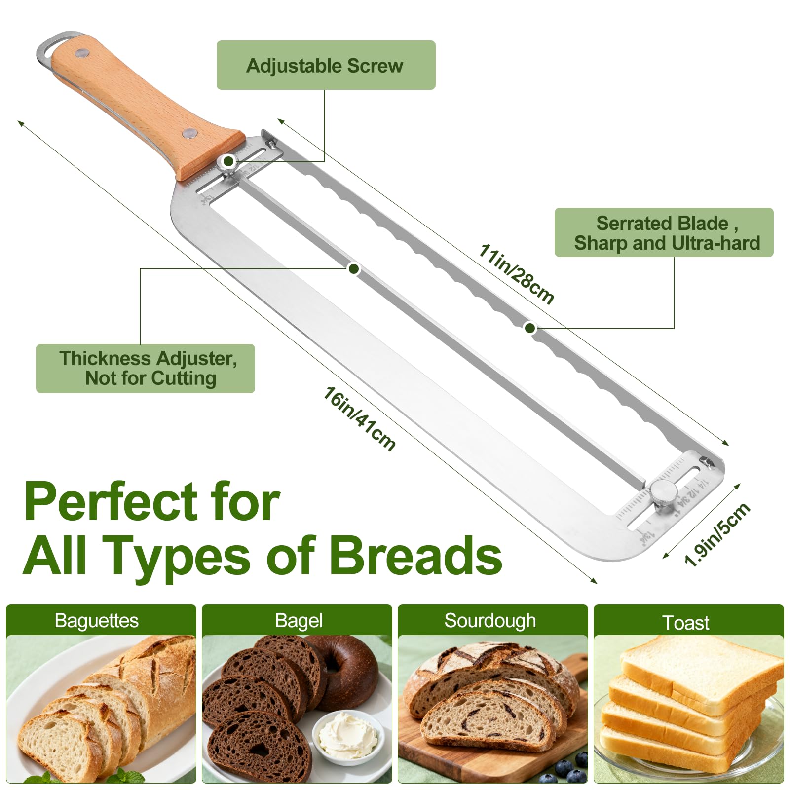 Solldgt wooden frame offers a durable, eco-friendly bread cutter.