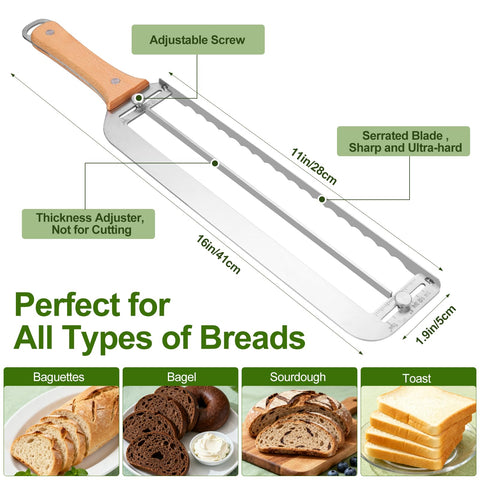 Solldgt wooden frame offers a durable, eco-friendly bread cutter.