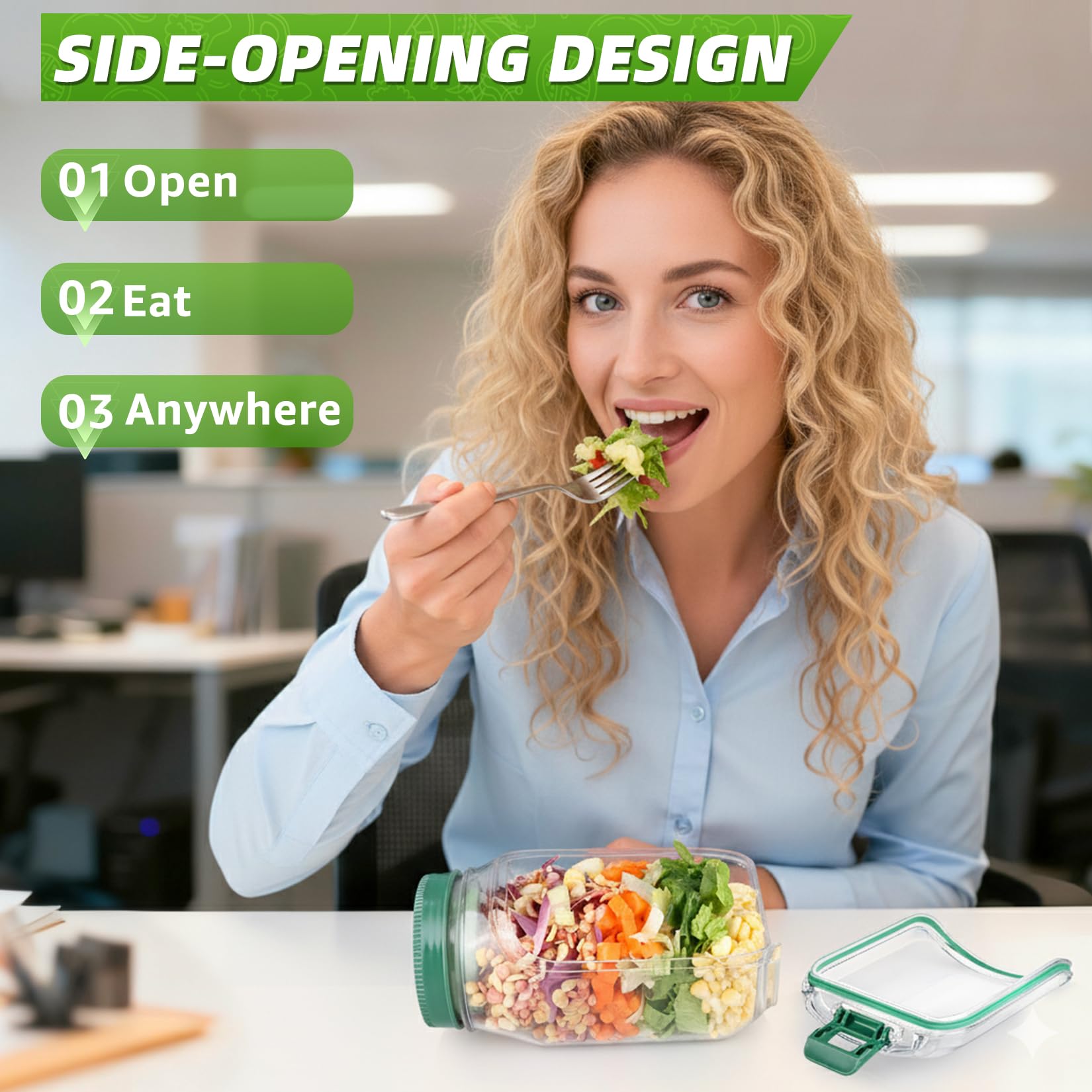 Solunex portable and reusable salad pod ideal for lunches.