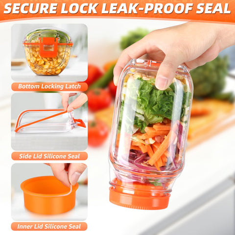 Solunex Salad Pod 2.5 oz dressing cup keeps sauces neatly separated.