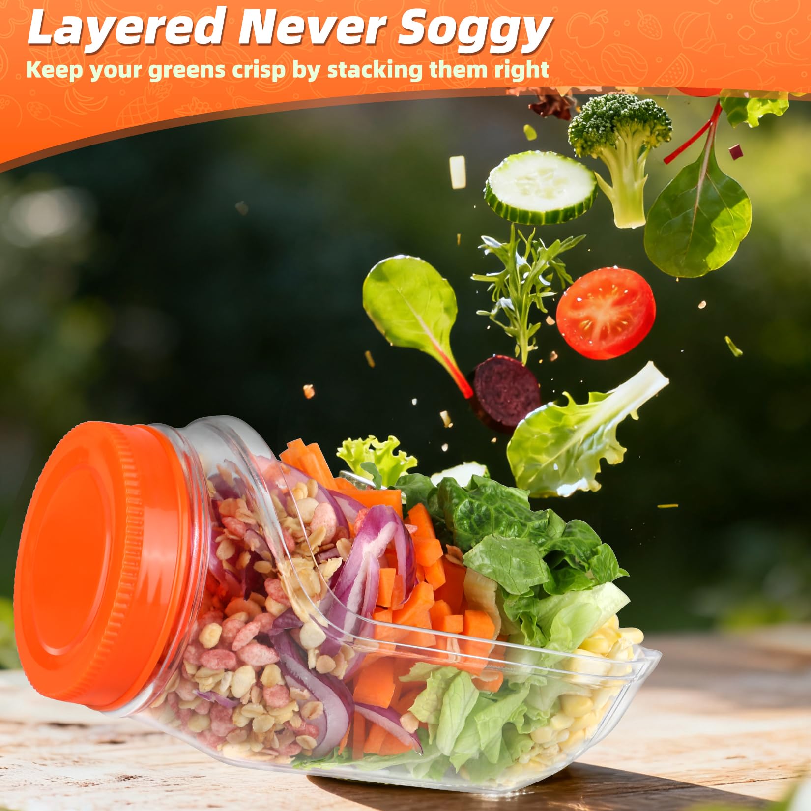Solunex Salad Pod side-opening design lets you eat directly from jar.