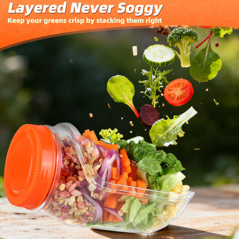 Solunex Salad Pod side-opening design lets you eat directly from jar.