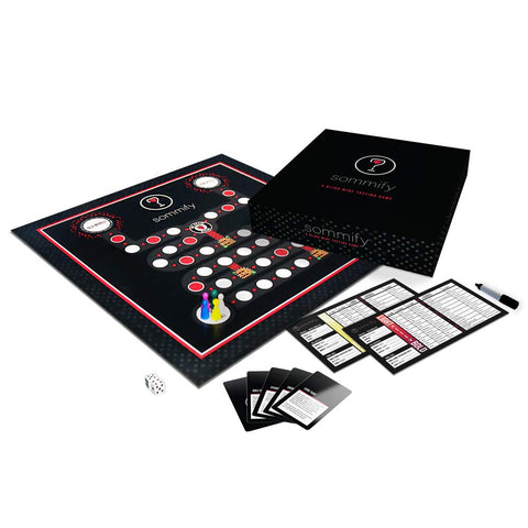Sommify blind tasting board for a fun, accessible wine game night.
