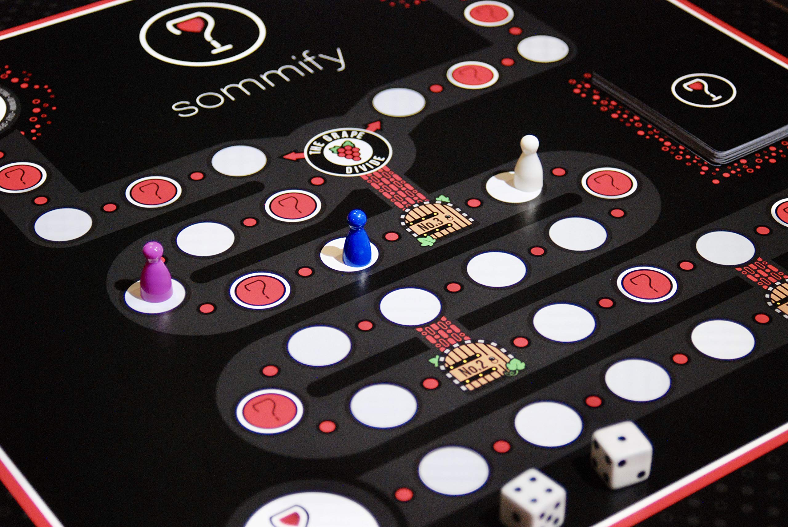 Sommify dry-erase markers enable quick scorekeeping and notes.