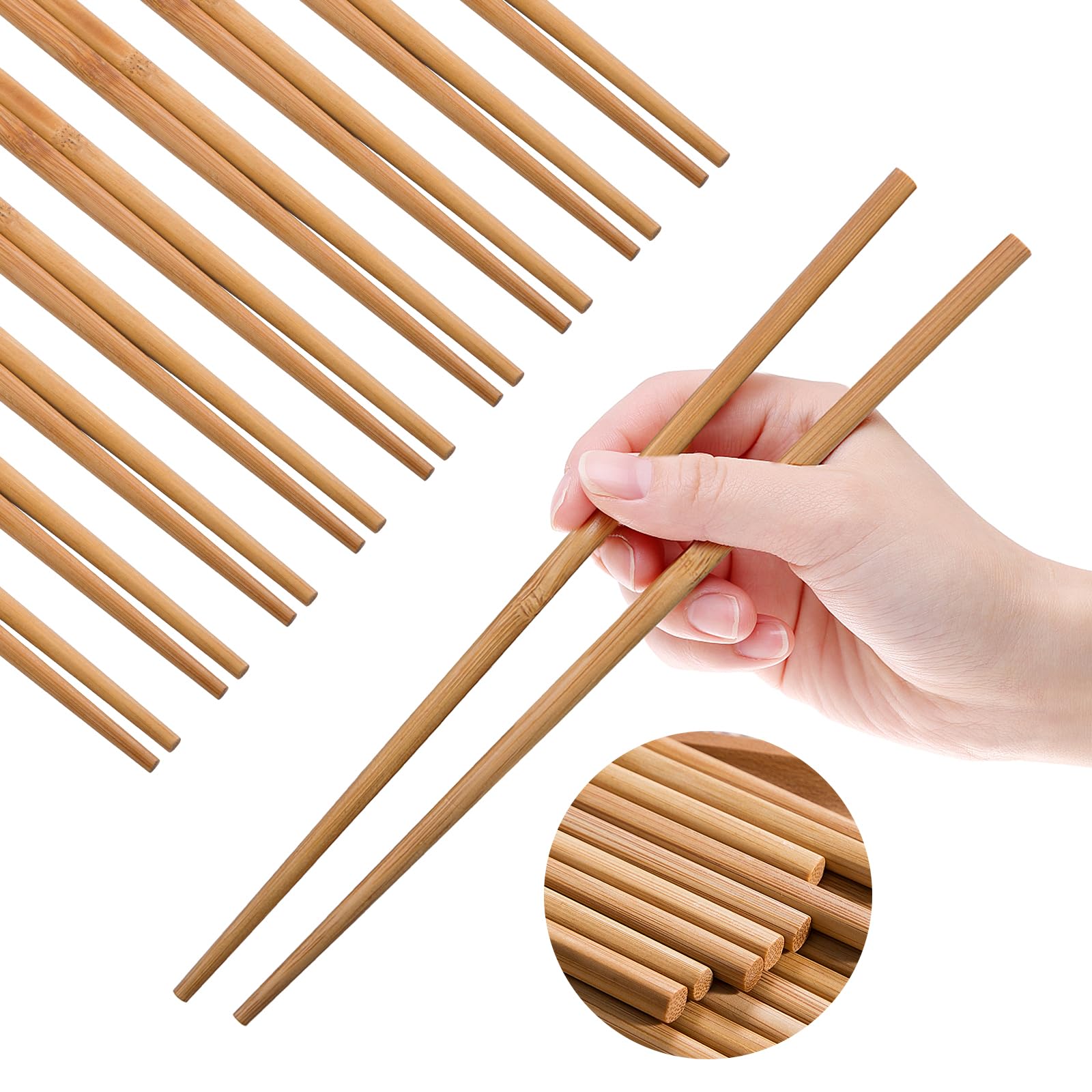 SOMOYA bamboo chopsticks pack of 10 pairs ideal for reusable daily dining