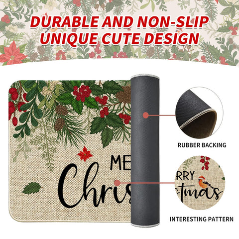 Sonalied Holly Poinsettia design adds color to seasonal decor and daily use.