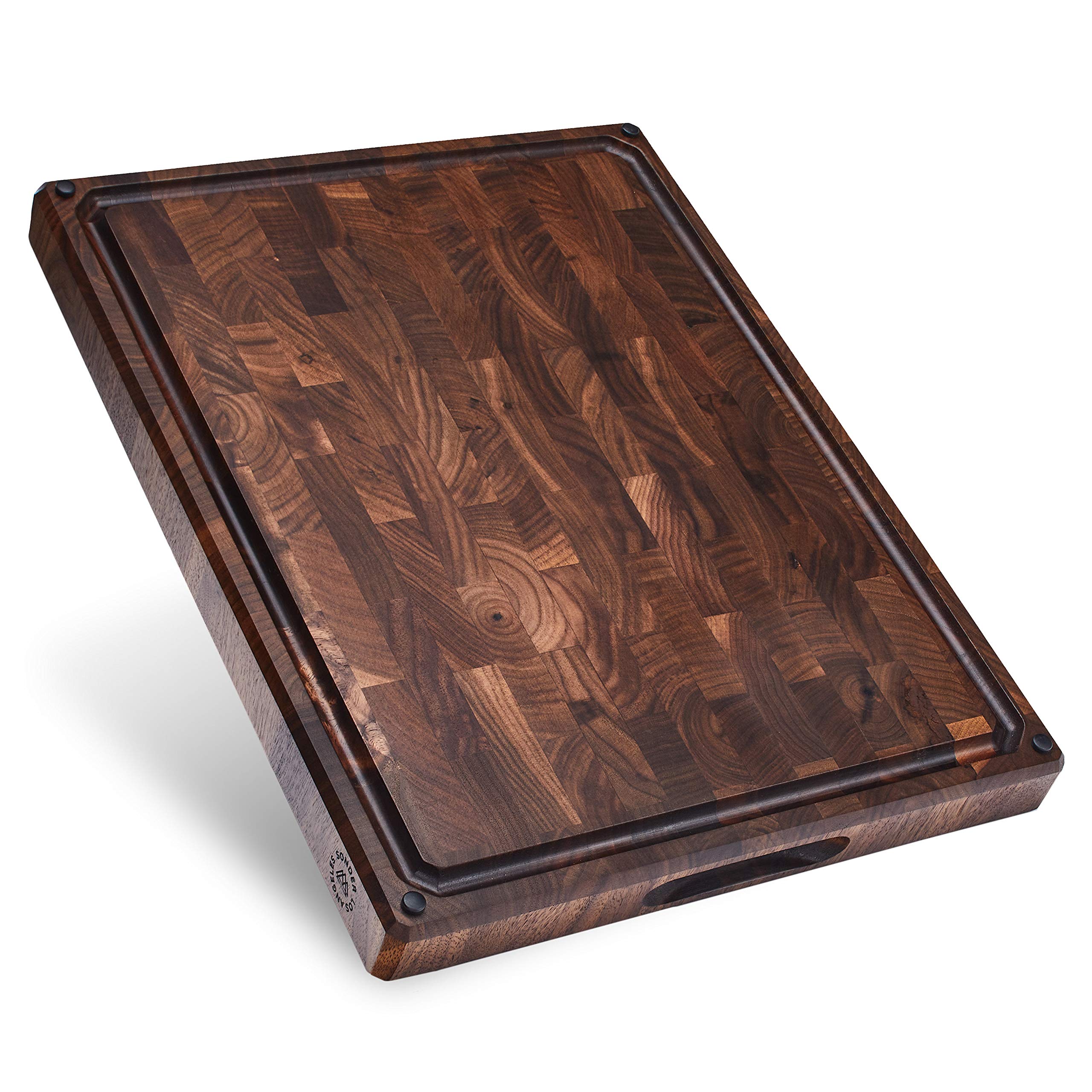 Sonder Los Angeles Alfred cutting board, end grain design protects knives during prep.