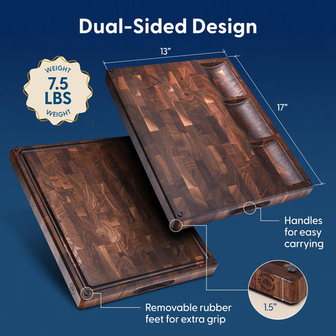 Sonder Los Angeles Alfred board with non-slip feet for stable chopping.