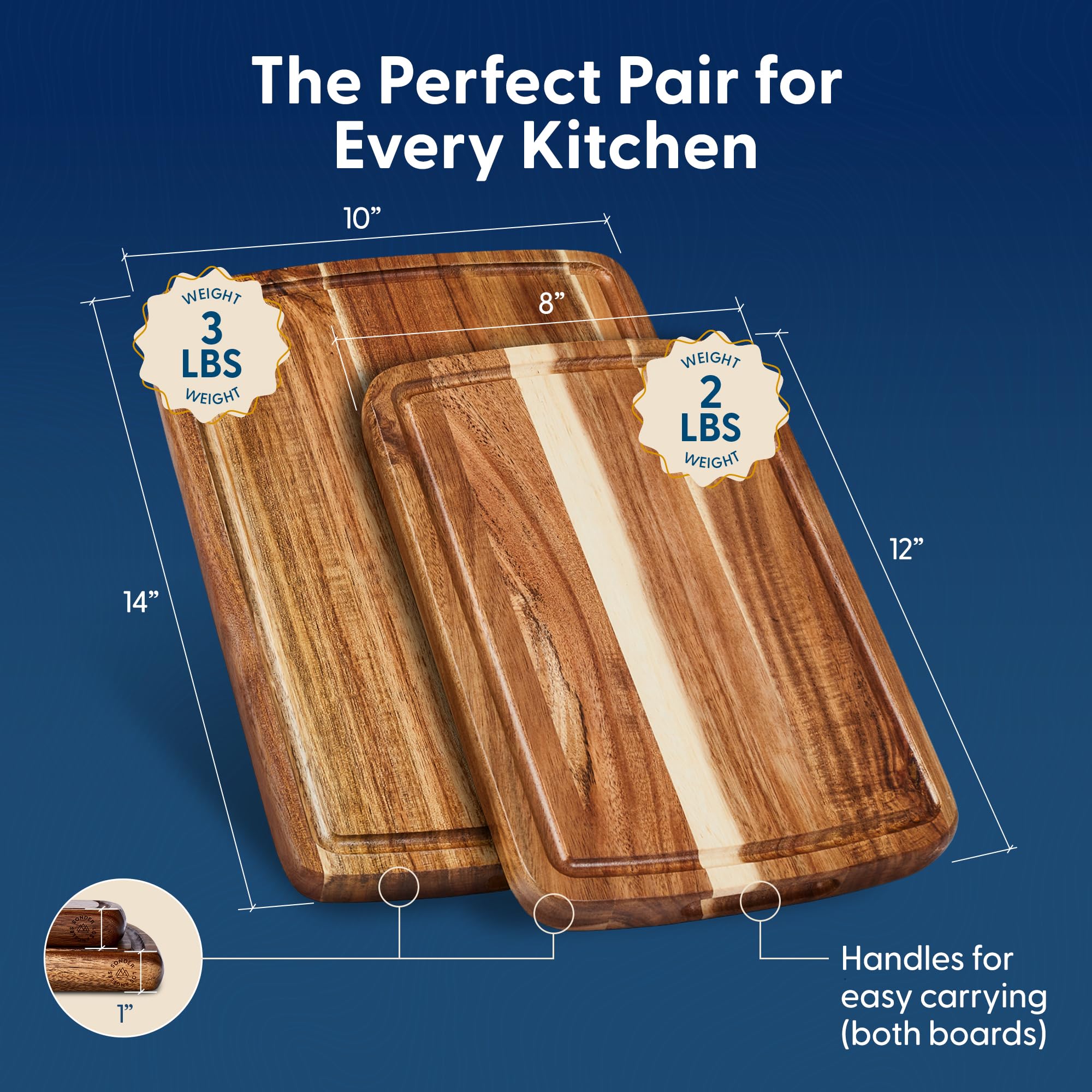 Sonder Los Angeles Doheny 12x8 edge grain cutting board ready for quick tasks