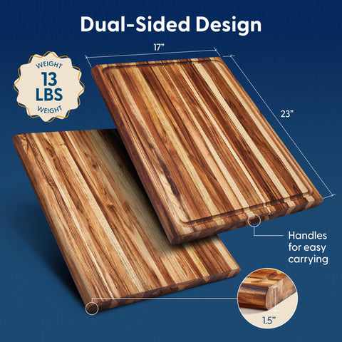 Sonder Los Angeles Highland cutting board side view highlights thick, durable construction.