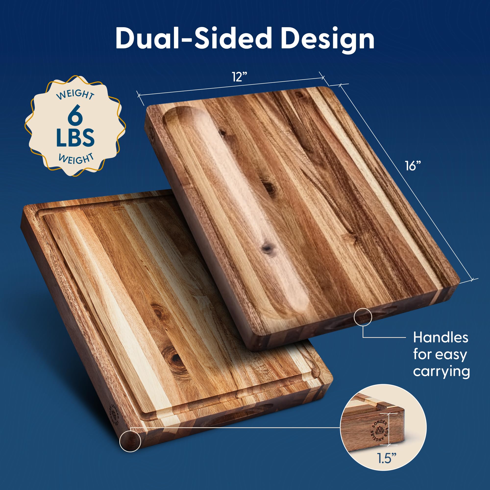 Sonder Los Angeles Winsome Acacia board with cracker well for elegant serving