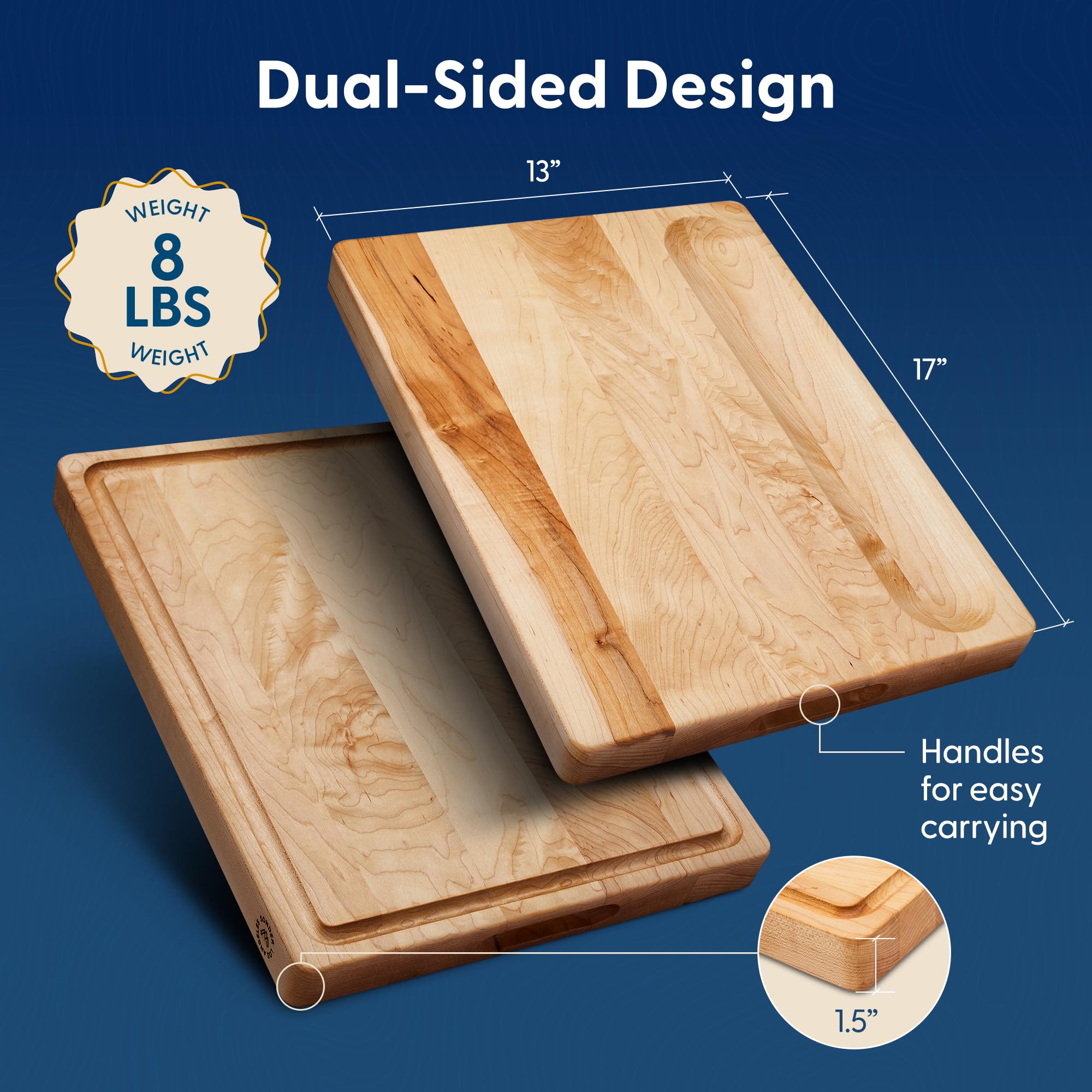 Sonder Los Angeles Winsome Maple Cutting Board juice groove catches liquids during prep