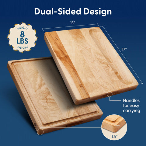Sonder Los Angeles Winsome Maple Cutting Board juice groove catches liquids during prep