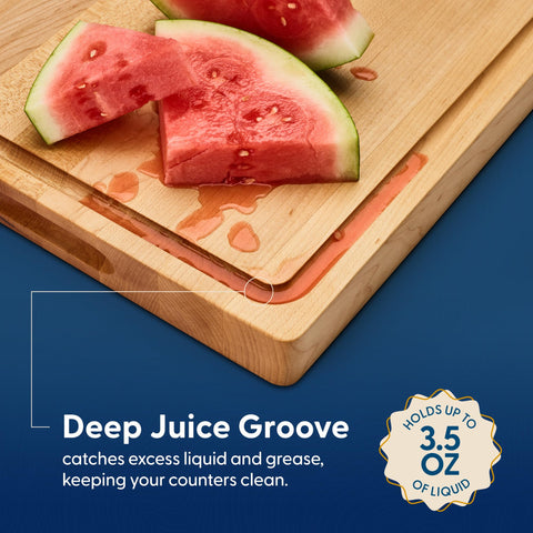 Sonder Los Angeles Winsome Maple Cutting Board on kitchen counter in use