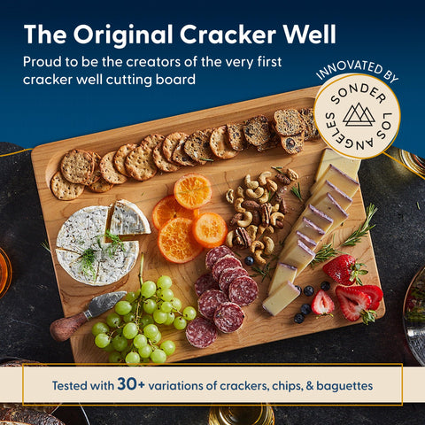 Sonder Los Angeles Winsome Maple Cutting Board slicing fresh fruit