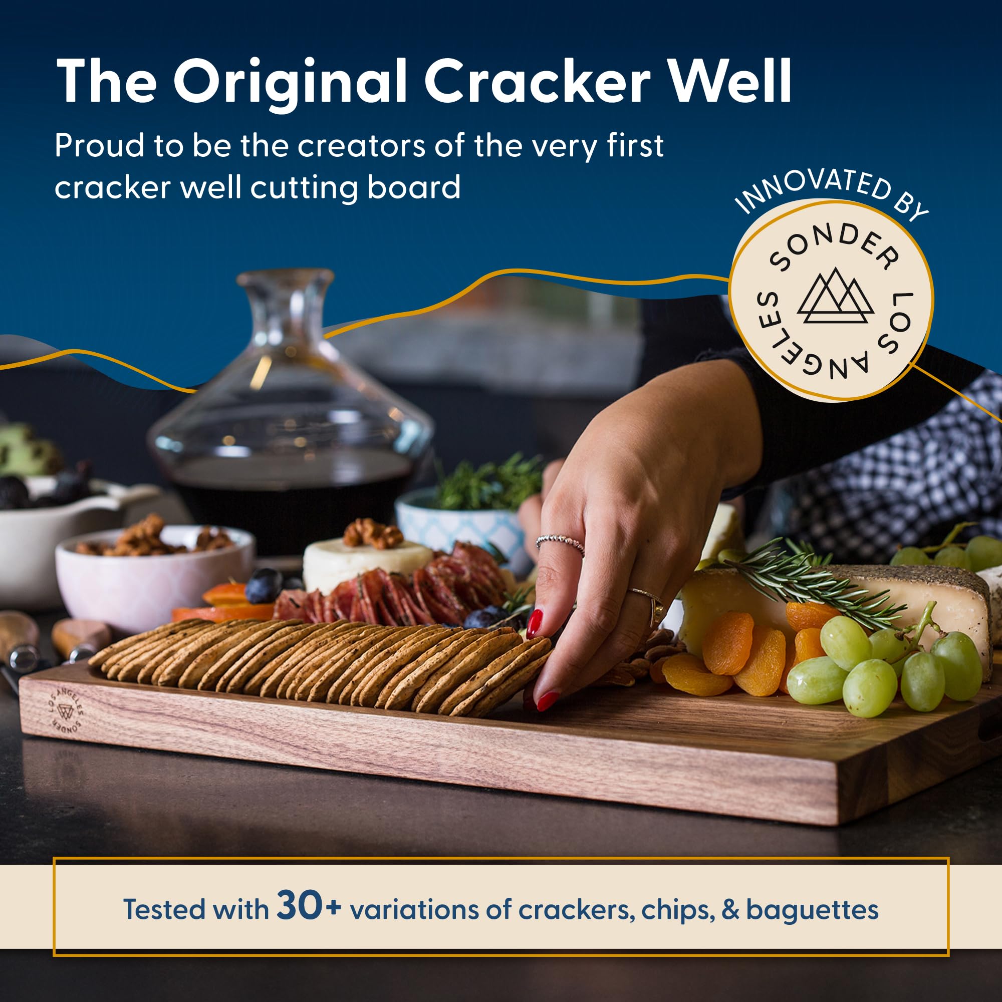 Sonder Motley gift box ensures a ready-to-gift charcuterie board presentation.