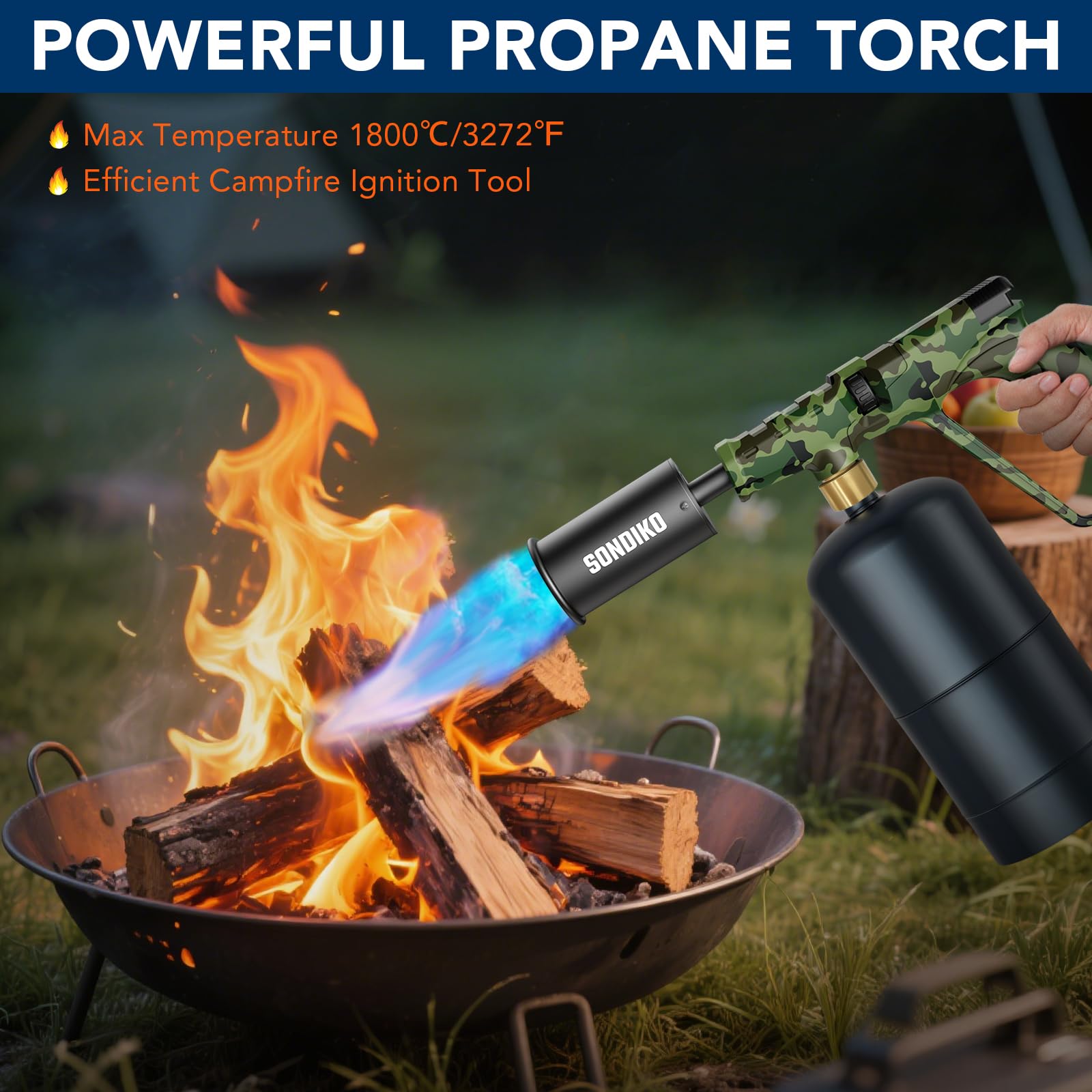 Sondiko flame control lets you dial precise heat for searing and finishing