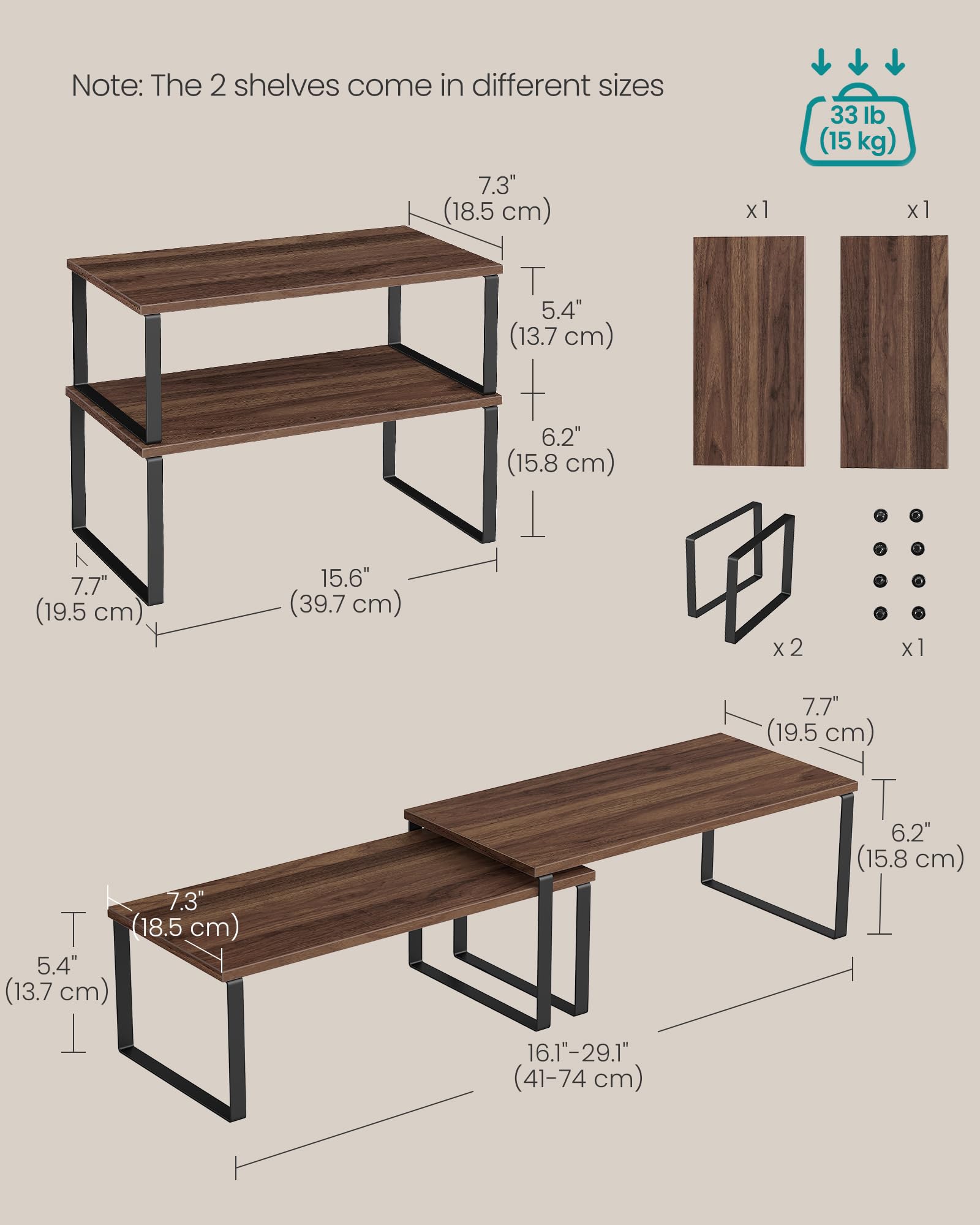 SONGMICS bedroom desk organizer keeps essentials tidy and accessible.