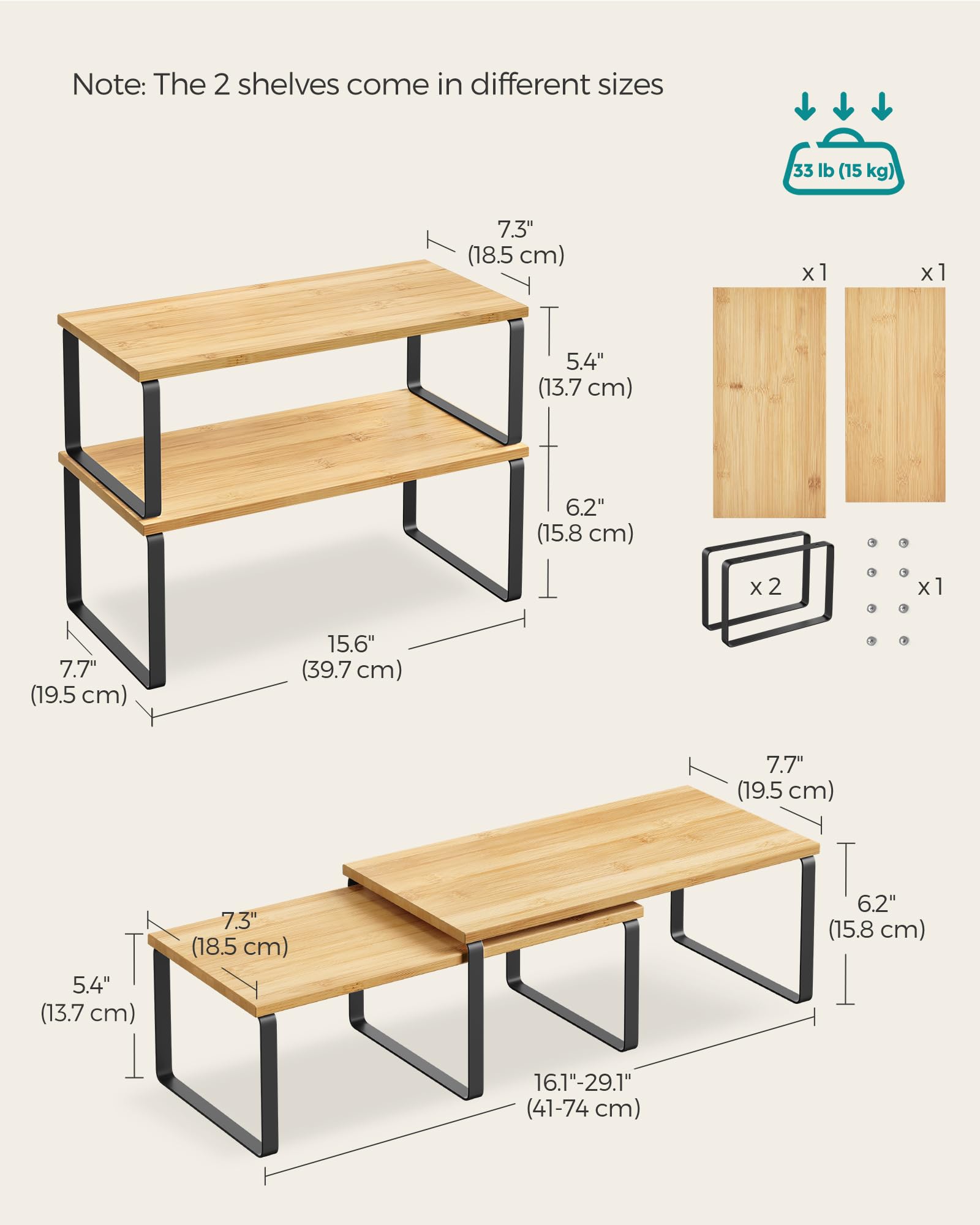 SONGMICS bedroom desk organizer keeps a tidy, productive workspace.