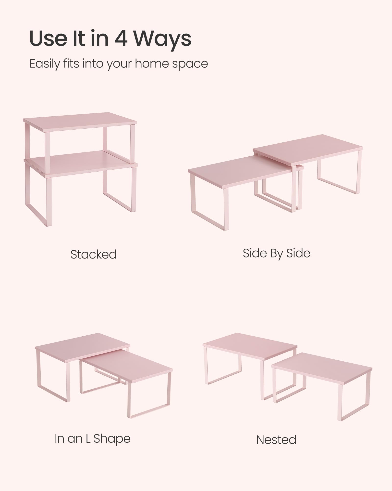 SONGMICS metal and engineered wood construction for sturdy display in dining room