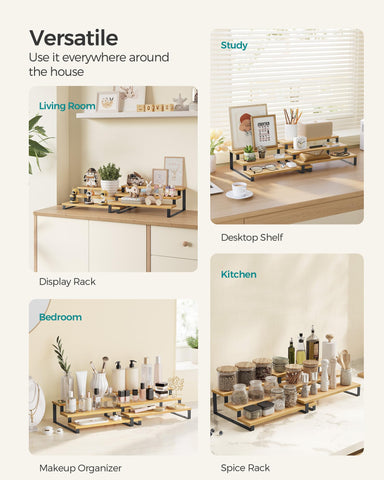 SONGMICS versatile display on countertops, vanities, or cabinets.