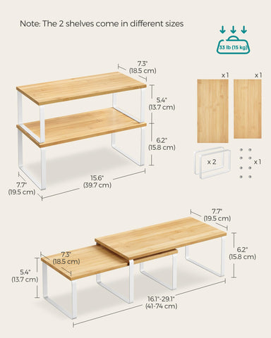 SONGMICS easy-assembly guide demonstrates quick setup for ready-to-use shelves.
