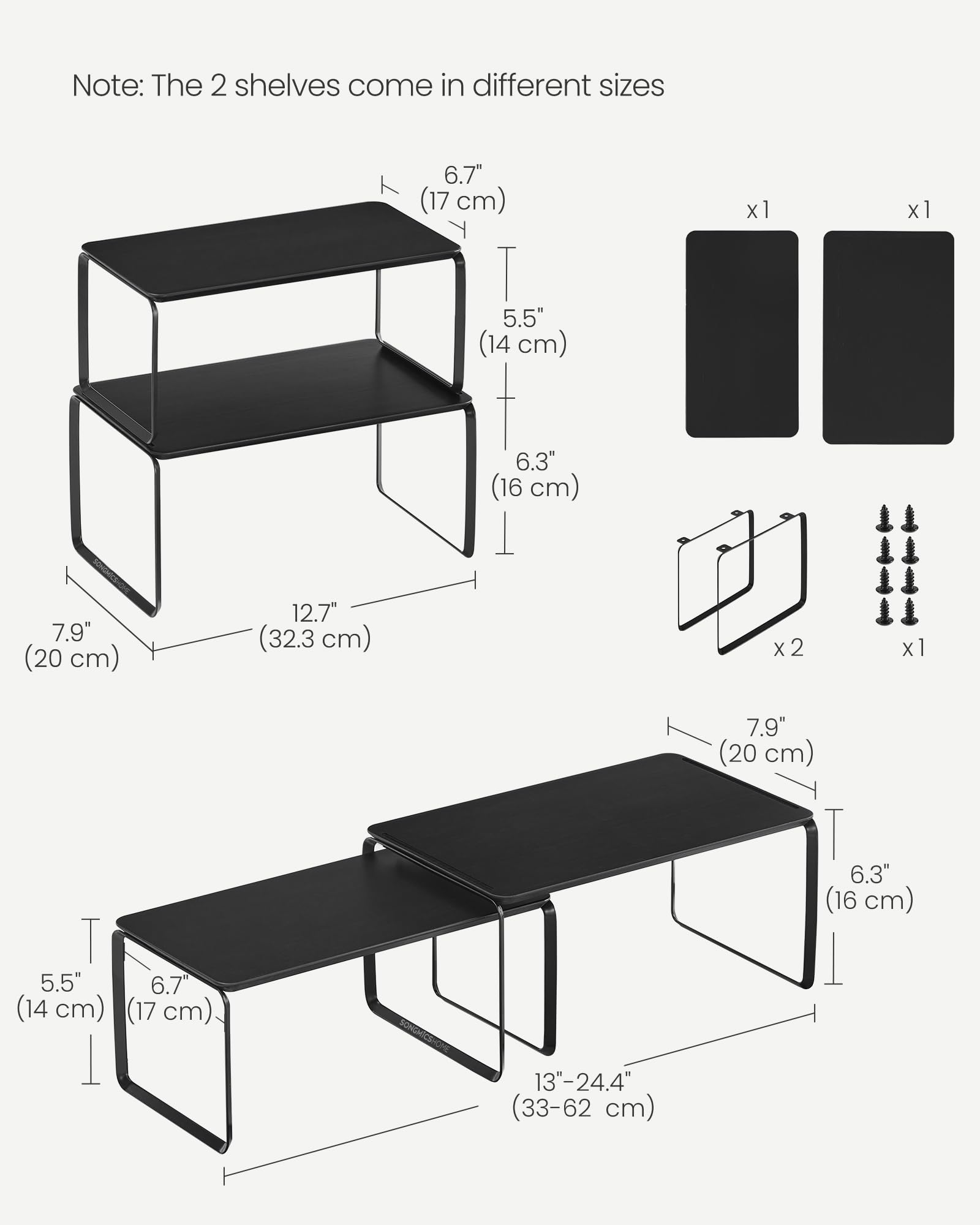 Songmics Home bamboo cabinet shelf being assembled shows easy setup and sturdy frame