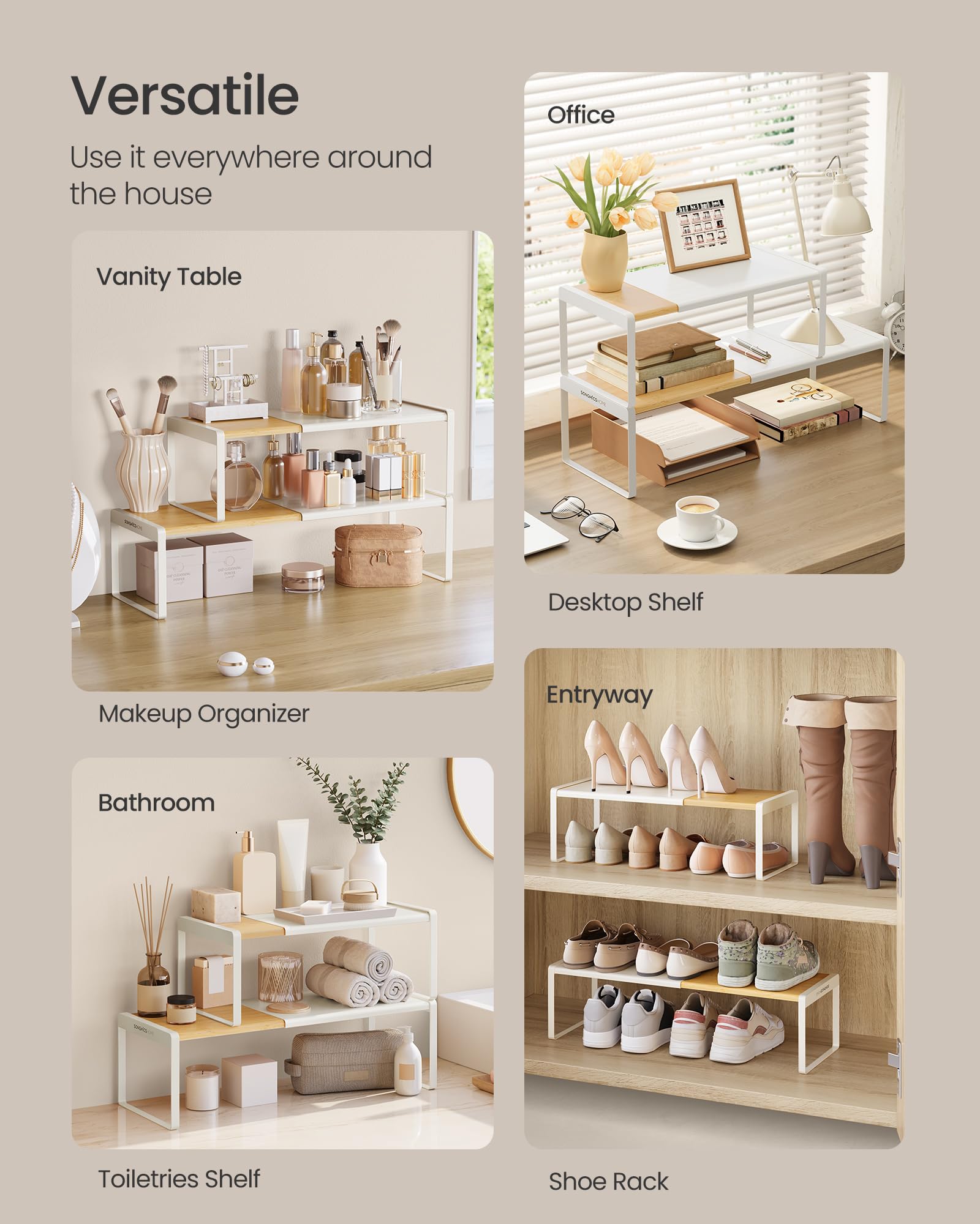 SONGMICS HOME easy assembly shelf helps you start organizing quickly