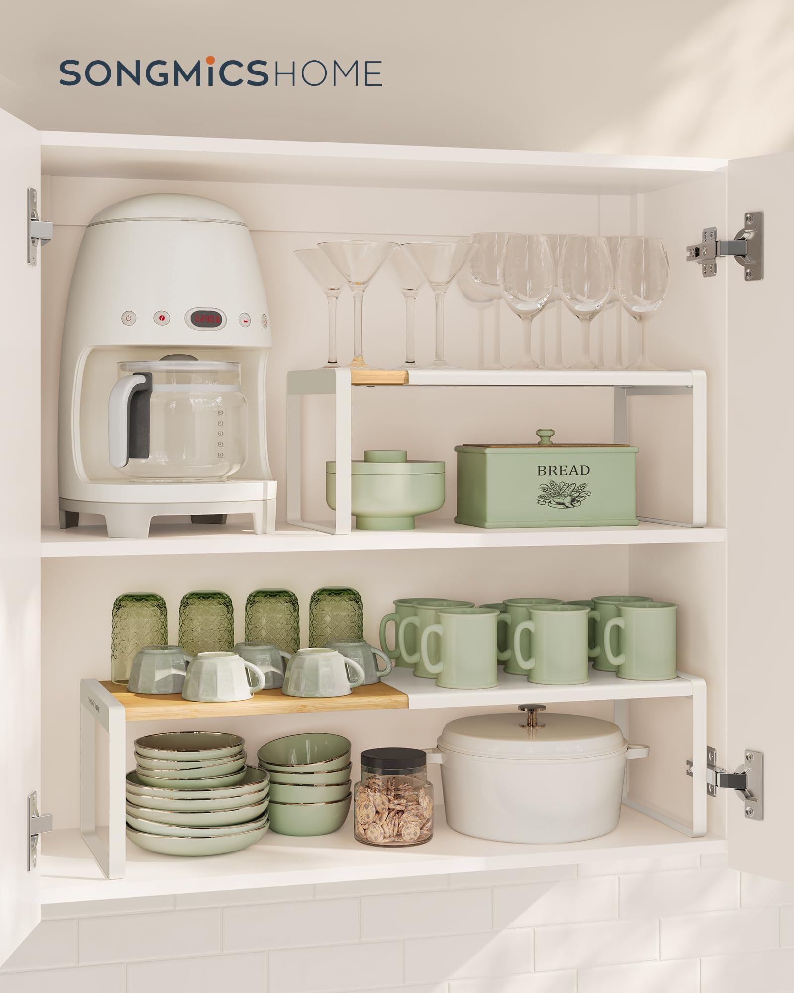 Songmics Home organizer fits cupboards or countertops for tidy spice bottles