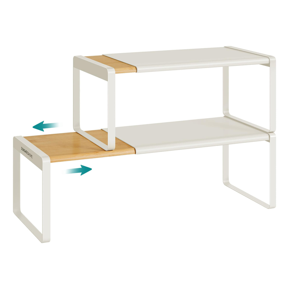 SONGMICS HOME spice racks extendable in cupboard for organized spices