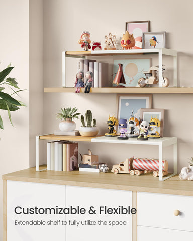 SONGMICS HOME stackable kitchen organizer offers flexible layout