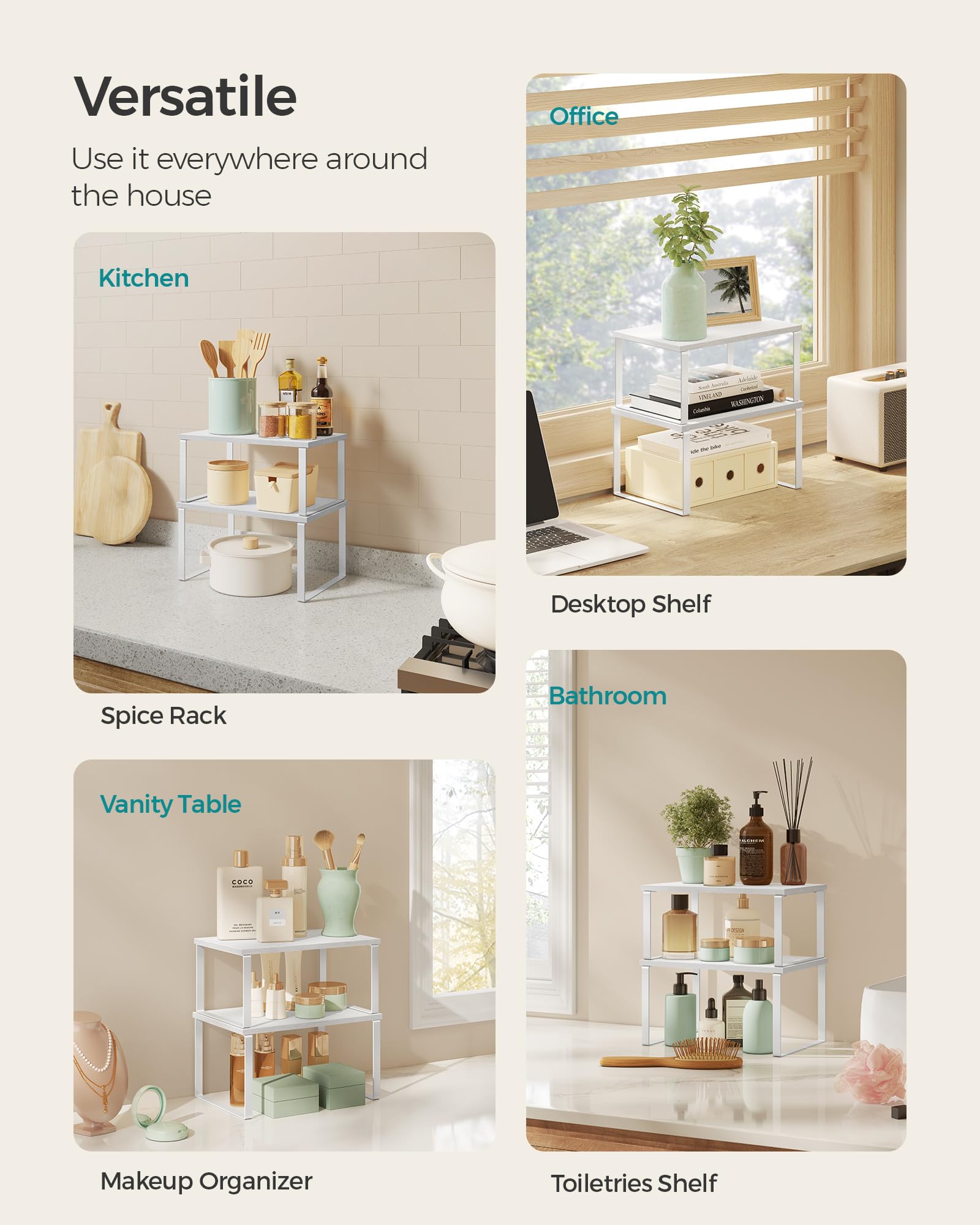 SongMICS kitchen storage 4-pack for versatile clutter control