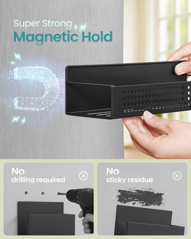 Songmics magnetic back panel detail showing reinforced mounting