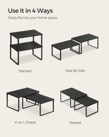 SONGMICS small and large shelves adapt to diverse storage needs