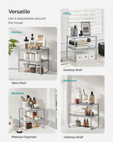 Songmics Spice Racks expandable system adapts to storage needs